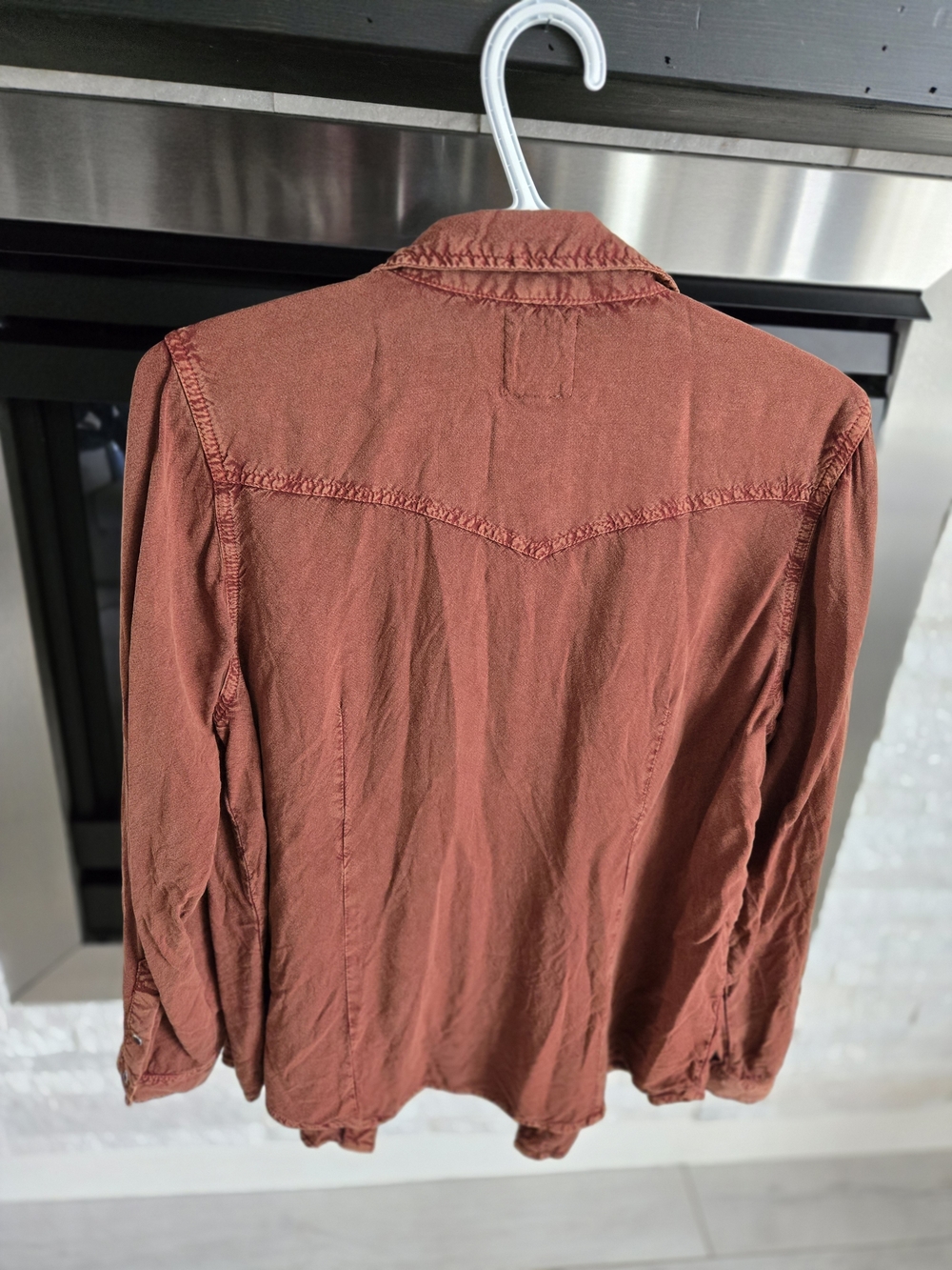Women's Button-Down Shirt - Rust - Picture 2 of 3